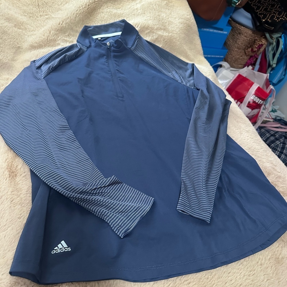 Adidas Golf Long Sleeve Half Zip in Blue L